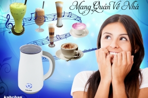 Dem quan ve nha - pha tra sua , pha cacao sua, pha cappuccino ...