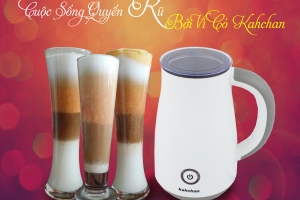 máy pha cà phê cappuccino mini, máy đánh sữa tạo bọt